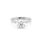 2 CT Round Cut Vintage Hidden Halo Lab-Grown Diamond Engagement Ring