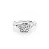 2 CT Asscher Cut Hidden Halo & Pave Lab-Grown Diamond Engagement Ring