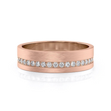0.55 TCW Round Lab-Grown Diamond Matte Finished Wedding Band