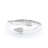 0.6 TCW Round Shaped Lab-Grown Diamond Arrow Bangle Bracelet
