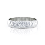 Hammered Matte Finished Wedding Band