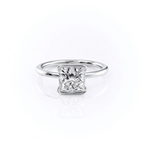 2 CT Princess Cut Half Bezel Lab-Grown Diamond Engagement Ring