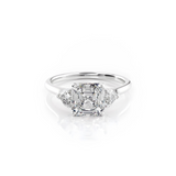 2 CT Asscher Cut Three Stone Lab-Grown Diamond Engagement Ring