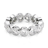 3.5 TCW Round Cut Lab-Grown Diamond Bezel Full Eternity Wedding Band
