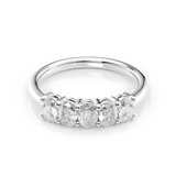 1 TCW Oval Cut Lab-Grown Diamond Five Stone Wedding Band