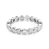 1 TCW Round Cut Lab-Grown Diamond Bezel Full Eternity Wedding Band