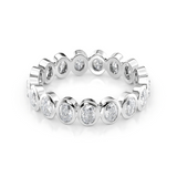 1.7 TCW Oval Cut Lab-Grown Diamond Bezel Full Eternity Wedding Band
