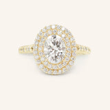 1 CT Oval Cut Double Halo Lab-Grown Diamond Engagement Ring 1