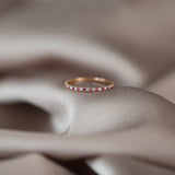 1 TCW Round Shaped July-Ruby Birthstone Wedding Band