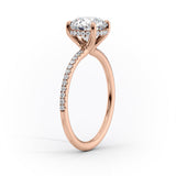 2 CT Asscher Cut Pave Lab-Grown Diamond Engagement Ring