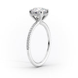 2 CT Asscher Cut Pave Lab-Grown Diamond Engagement Ring