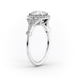2 CT Asscher Cut Halo & Vintage Pave Lab-Grown Diamond Engagement Ring