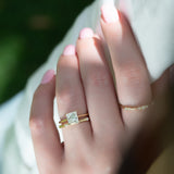 0.1 TCW Round Cut Lab-Grown Diamond Curved Wedding Band