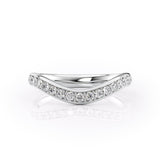 0.4 TCW Round Cut Lab-Grown Diamond Curved Eternity Wedding Band