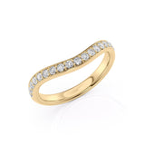 0.4 TCW Round Cut Lab-Grown Diamond Curved Eternity Wedding Band