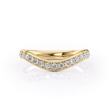 0.4 TCW Round Cut Lab-Grown Diamond Curved Eternity Wedding Band