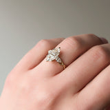 2.5 CT Marquise Cut Three Stone Twig Lab-Grown Diamond Engagement Ring