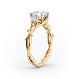 2 CT Princess Cut Three Stone Twig Lab-Grown Diamond Engagement Ring