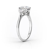 2 CT Asscher Cut Three Stone Lab-Grown Diamond Engagement Ring