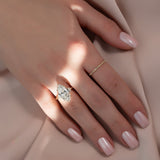 2 CT Marquise Cut Three Stone Lab-Grown Diamond Engagement Ring