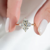2 CT Marquise Cut Three Stone Lab-Grown Diamond Engagement Ring