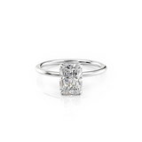 2 CT Radiant Cut Hidden Halo Lab-Grown Diamond Engagement Ring