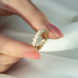 1.7 TCW Oval Lab-Grown Diamond Bezel Full Eternity Wedding Band
