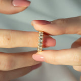 1.7 TCW Oval Lab-Grown Diamond Bezel Full Eternity Wedding Band