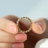 1.7 TCW Oval Lab-Grown Diamond Bezel Full Eternity Wedding Band