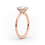 2 CT Pear Cut Half Bezel Lab-Grown Diamond Engagement Ring