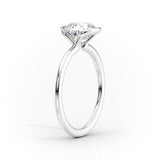 2 CT Pear Cut Half Bezel Lab-Grown Diamond Engagement Ring