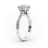 2 CT Round Cut Vintage Hidden Halo Lab-Grown Diamond Engagement Ring