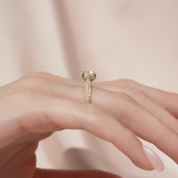 2 CT Round Cut Vintage Hidden Halo Lab-Grown Diamond Engagement Ring