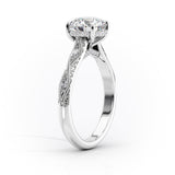 2 CT Radiant Cut Vintage Hidden Halo Lab-Grown Diamond Engagement Ring