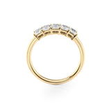 1 TCW Radiant Cut Lab-Grown Diamond Five Stone Wedding Band