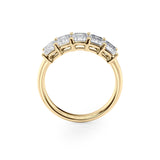 2.5 TCW Emerald Cut Lab-Grown Diamond Five Stone Wedding Band