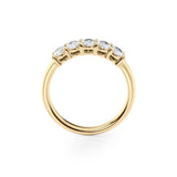 1 TCW Oval Cut Lab-Grown Diamond Five Stone Wedding Band