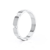 Geometric Edge Wedding Band