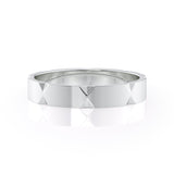 Geometric Edge Wedding Band