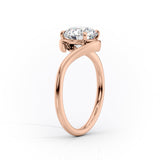 2 CT Asscher Cut Swirl Lab-Grown Diamond Engagement Ring