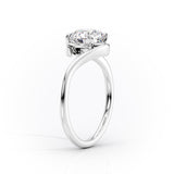 2 CT Asscher Cut Swirl Lab-Grown Diamond Engagement Ring
