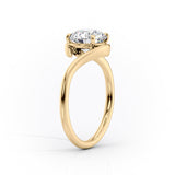 2 CT Asscher Cut Swirl Lab-Grown Diamond Engagement Ring