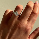 1.24 CT Pear Cut Two Stone Lab-Grown Diamond Engagement Ring