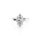2 CT Marquise Cut Solitaire Lab-Grown Diamond Engagement Ring