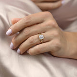 2 CT Princess Cut Twig Pave Lab-Grown Diamond Engagement Ring
