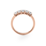 1 TCW Radiant Cut Lab-Grown Diamond Five Stone Wedding Band