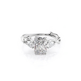 2 CT Radiant Cut Three Stone Twig Lab-Grown Diamond Engagement Ring