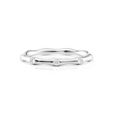 0.1 TCW Round Cut Lab-Grown Diamond Curved Wedding Band