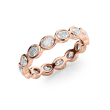 1.4 TCW East West Oval Cut Lab-Grown Diamond Bezel Full Eternity Wedding Band
