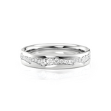 0.5 TCW Round Cut Lab-Grown Diamond Channel Full Eternity Wedding Band